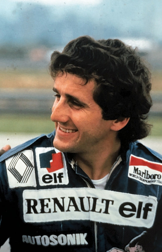 Vintage Formula One F1 Racing 35mm Slide Photo Driver Alain Prost 