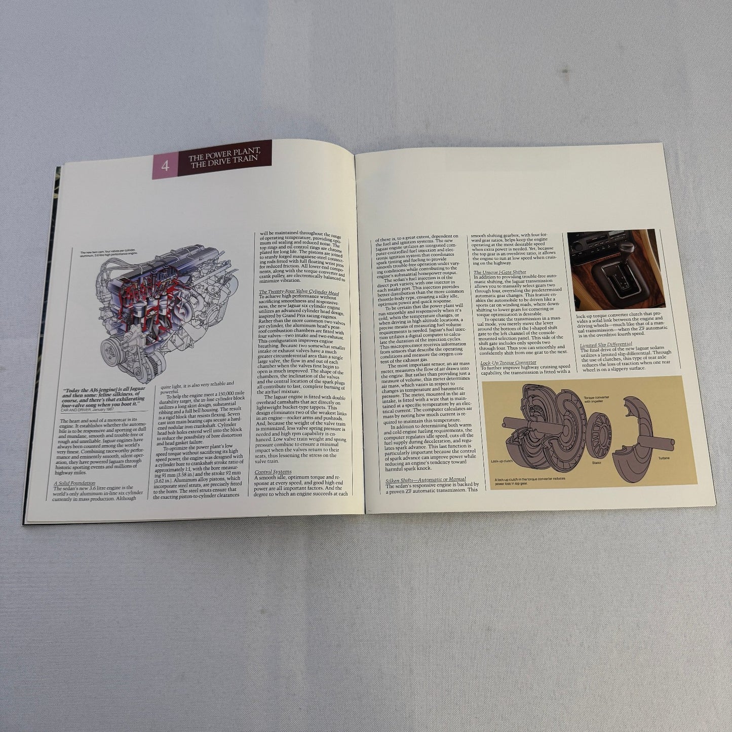 1987 Jaguar XJ6 and XJ6 Sovereign Car Sales Brochure Catalog Advertising Vintage