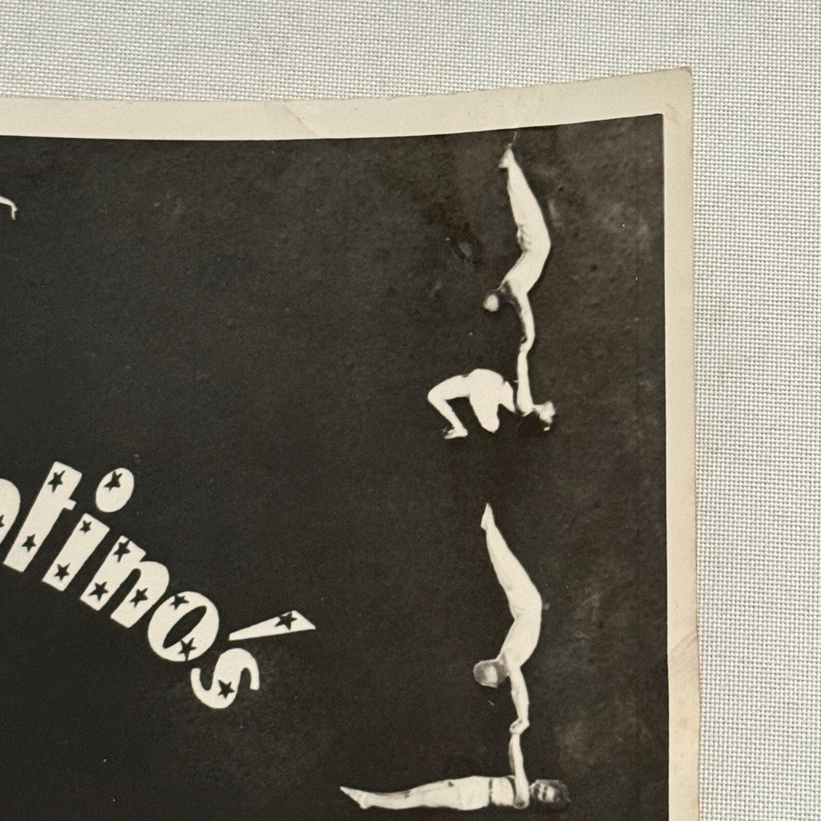 Vintage Circus Acrobat Act Balancing Photo Photograph Les Florentinos