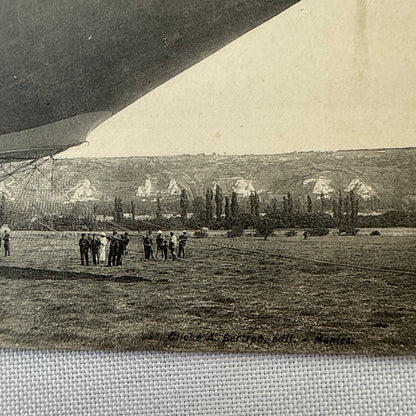 Vintage Zeppelin Airship Dirigible Postcard Post Card French Le Jaune II 1907