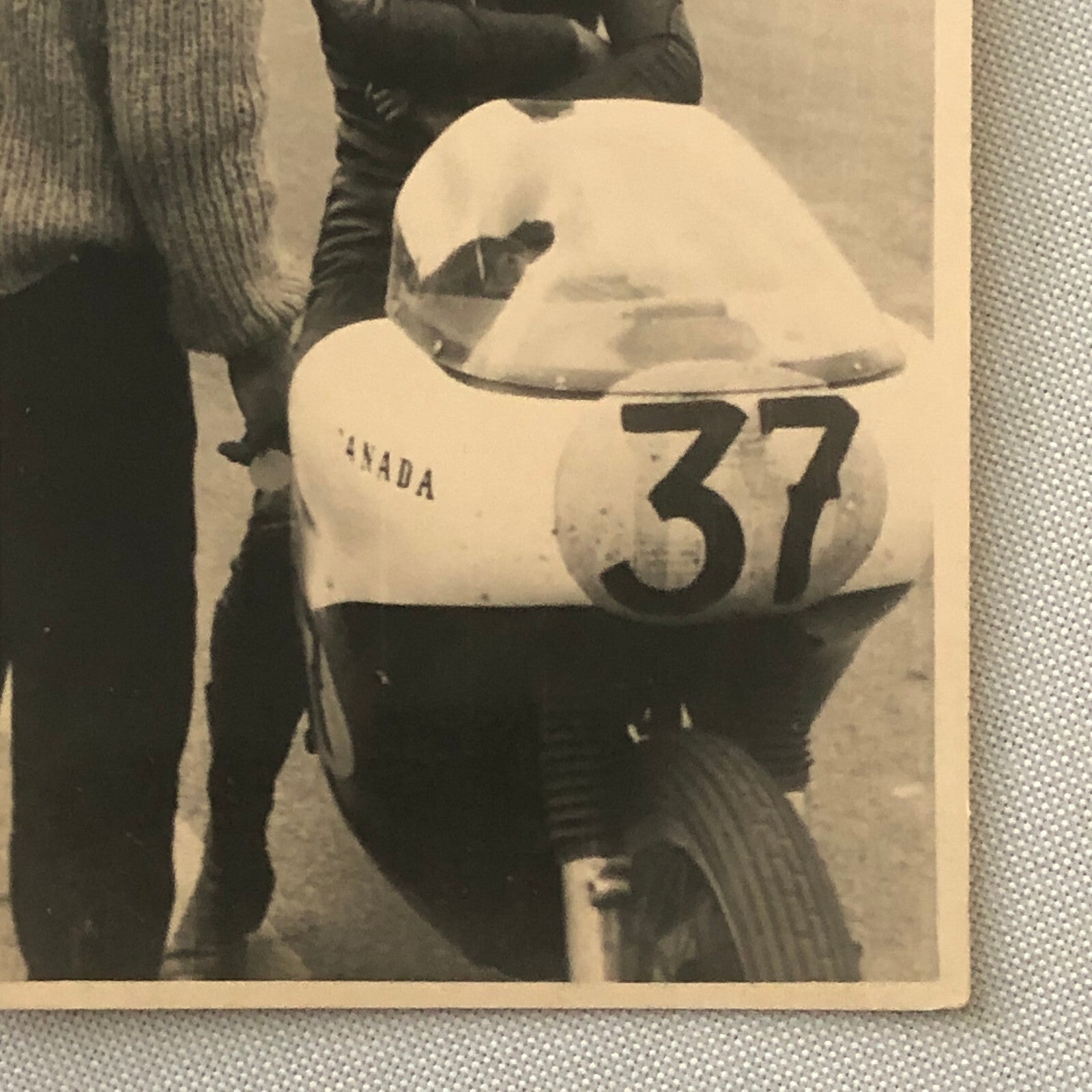 Vintage Motorcycle Racing Photo photograph Snapshot