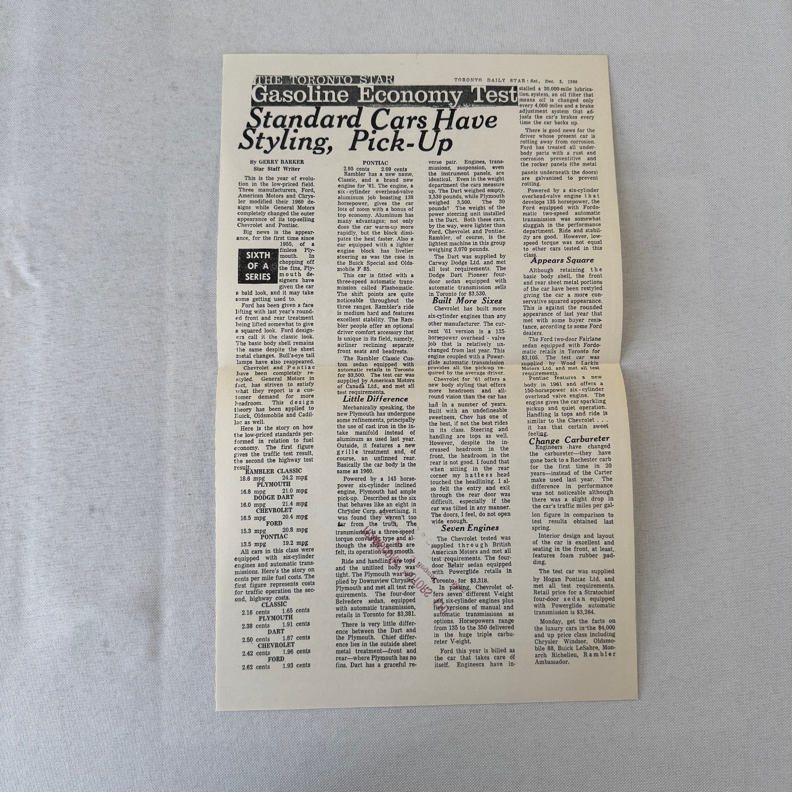 1961 Rambler Car Sales Brochure Catalog American Classic Ambassador V8 Canadian