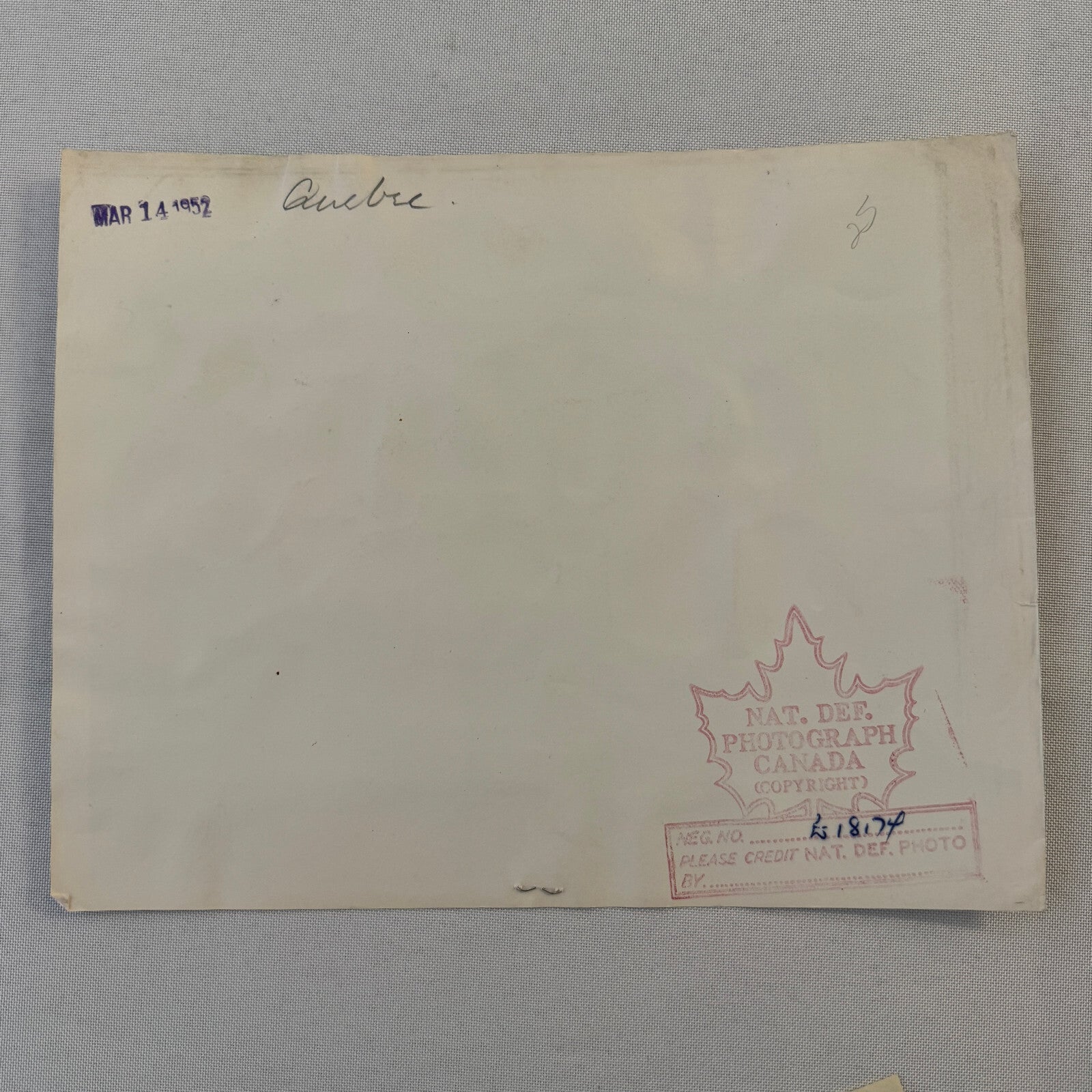 Royal Canadian Military Ship HMCS Quebec Press Photo Photograph 1952 Boat