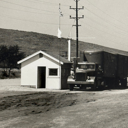 California Highway Inspection Station Vintage Photo Photograph 1947