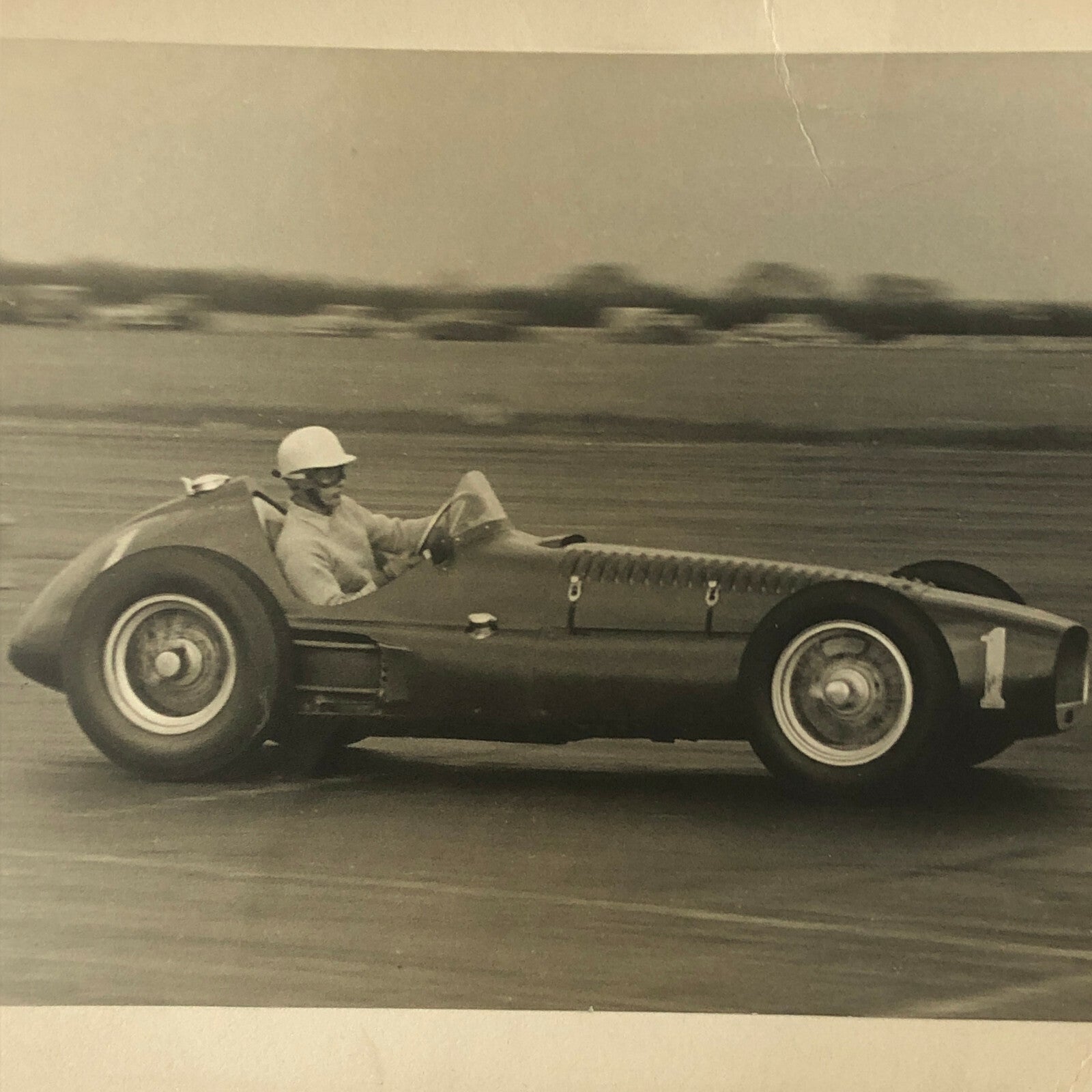 Vintage BRM 1954 Racing Photo Photograph Ron Flockhart Snetterton Spring Meet 