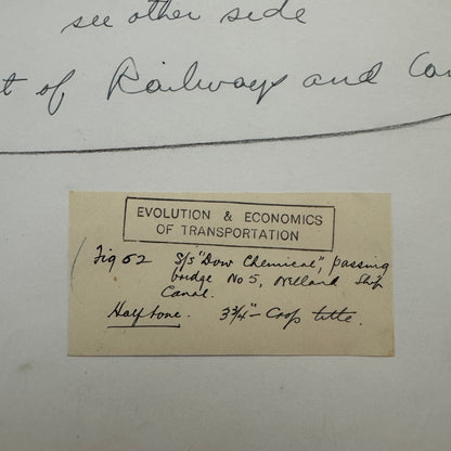 Vintage Welland Canal Ontario Canada Bridge Ship Boat SS Dow Chemical 1932