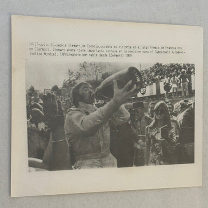 Vintage Racing Press Photo Photograph Jackie Stewart 1969 La Prensa