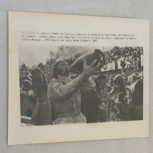 Vintage Racing Press Photo Photograph Jackie Stewart 1969 La Prensa