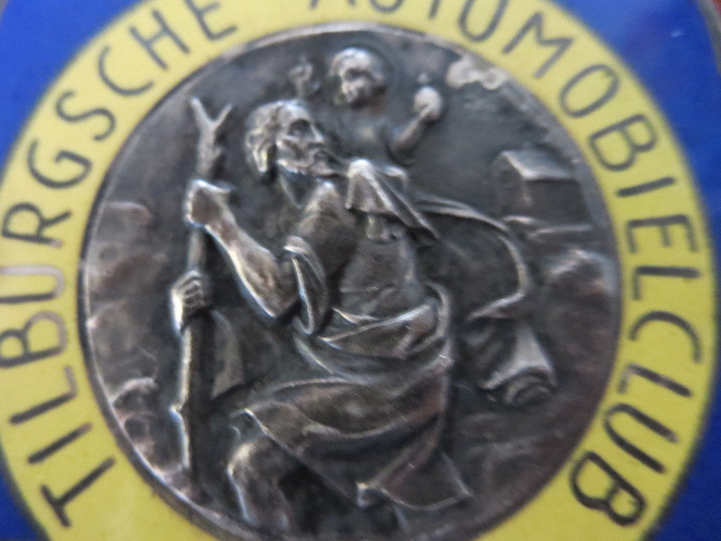 Vintage St Christoffel Tilburgsche Automobiel Club St Christoper Badge Emblem 