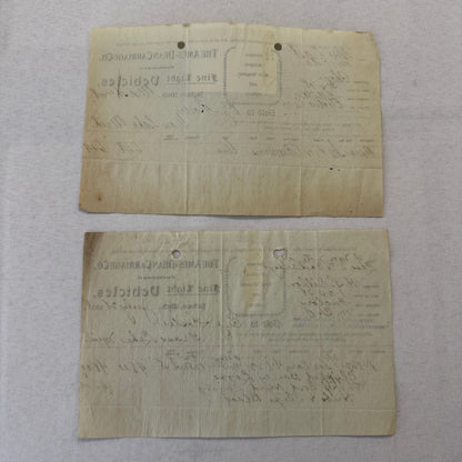 The Ames Dean Carriage Company Jackson Michigan 1908 Receipt Document Lot 2x