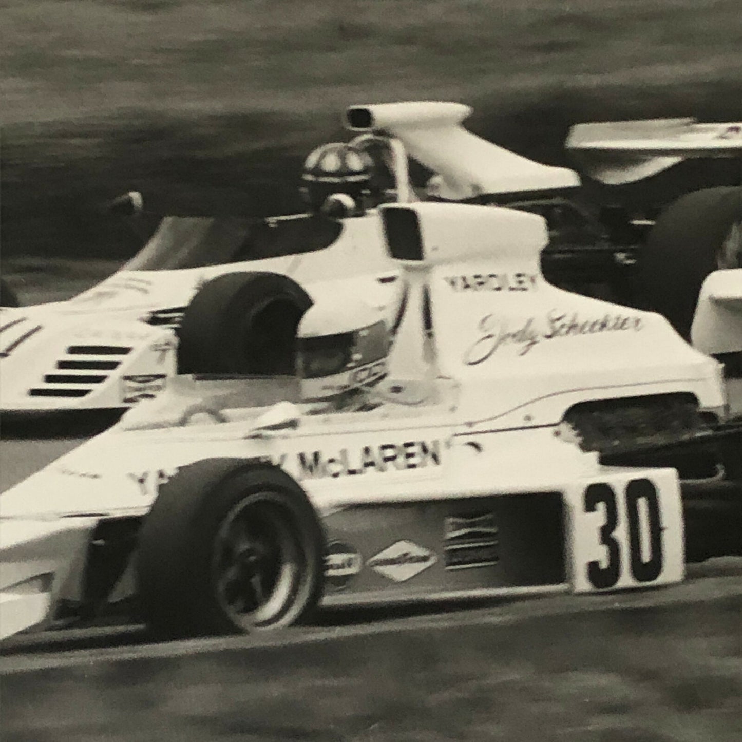 Vintage Grand Prix Racing Photo Photograph - Jody Scheckter Yardley McLaren + 