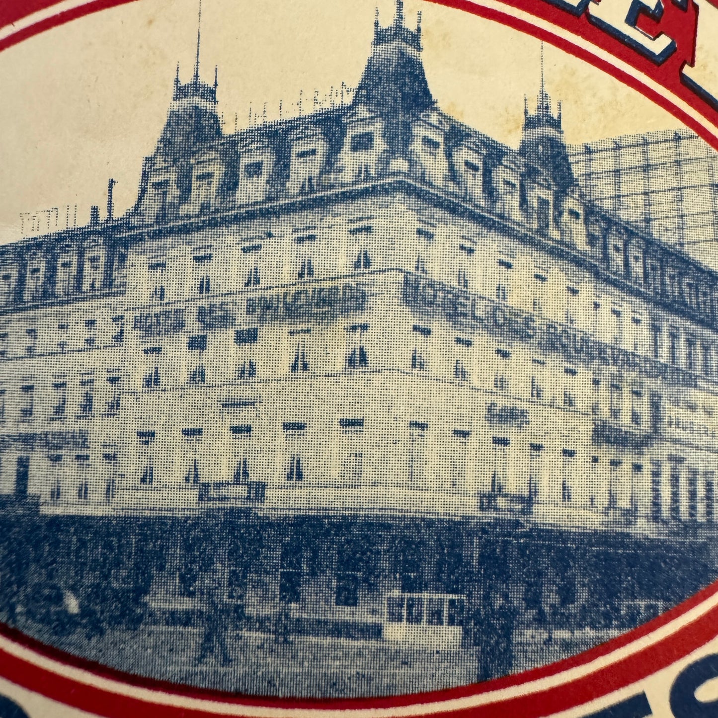 Vintage Travel Luggage Label Hotel Des Boulevards Bruxelles Belgium