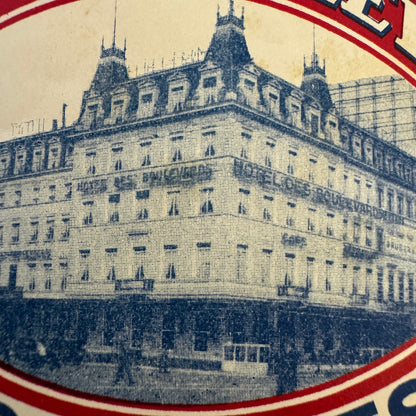 Vintage Travel Luggage Label Hotel Des Boulevards Bruxelles Belgium