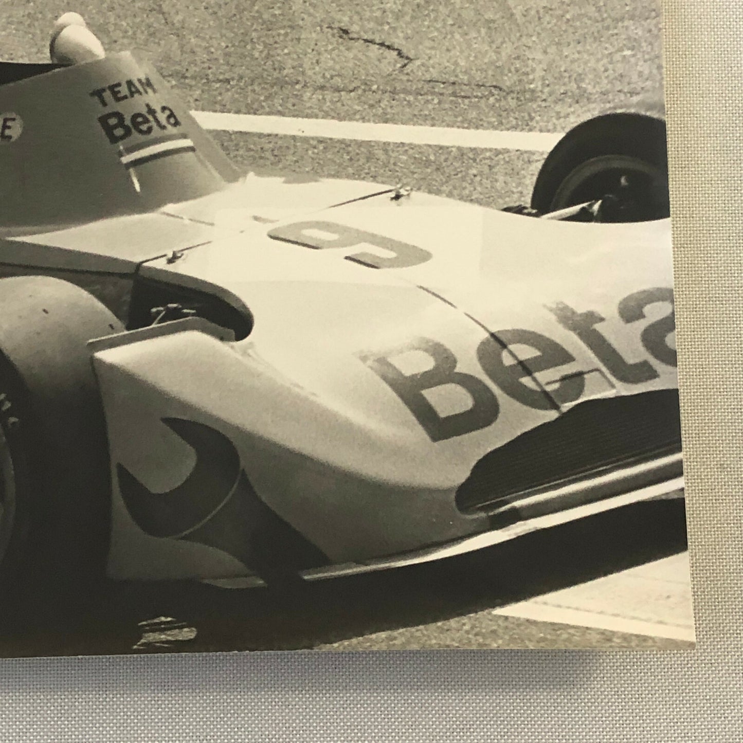 Vintage Racing Car Photo Photograph Print Team Beta Tag 209