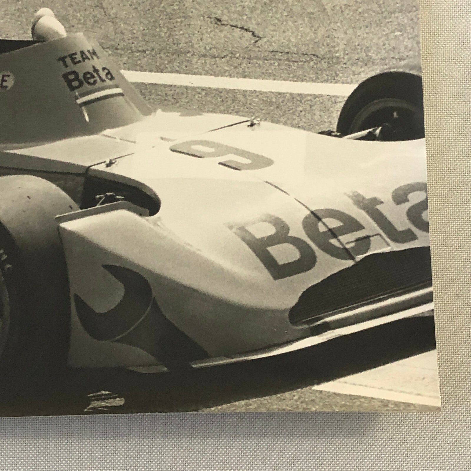 Vintage Racing Car Photo Photograph Print Team Beta Tag 209