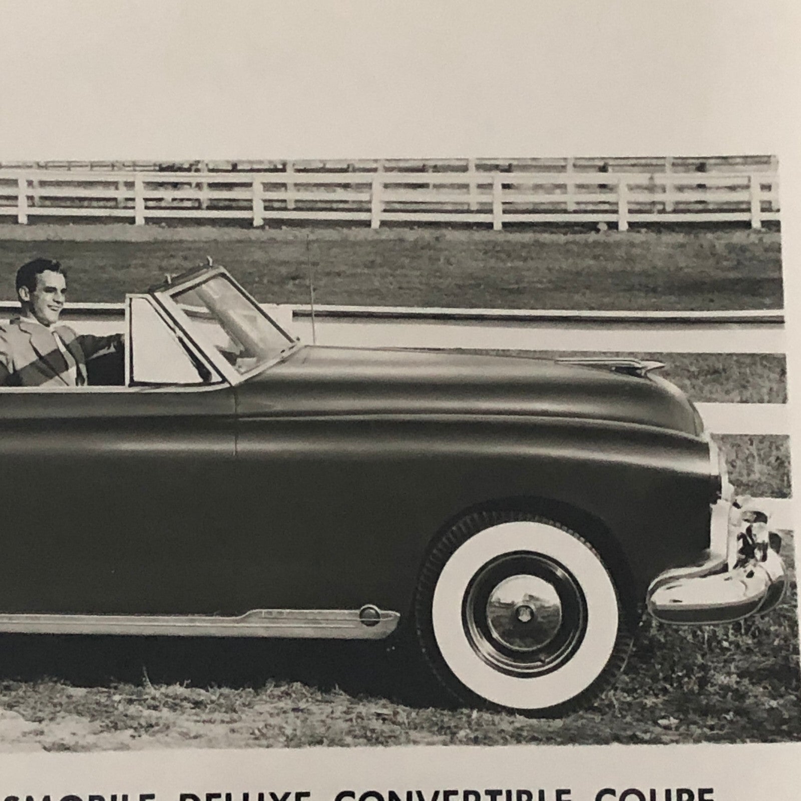 1949 Oldsmobile Series 98 Futuramic Convertible Factory Press Photo Photograph