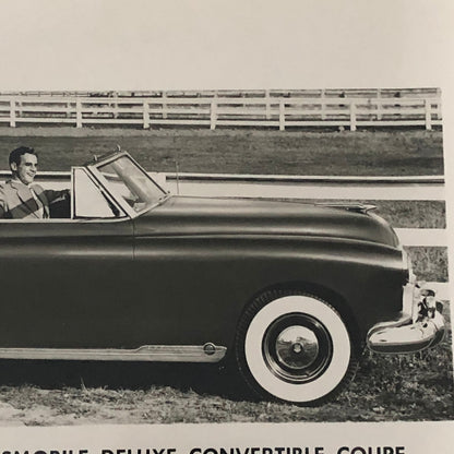 1949 Oldsmobile Series 98 Futuramic Convertible Factory Press Photo Photograph