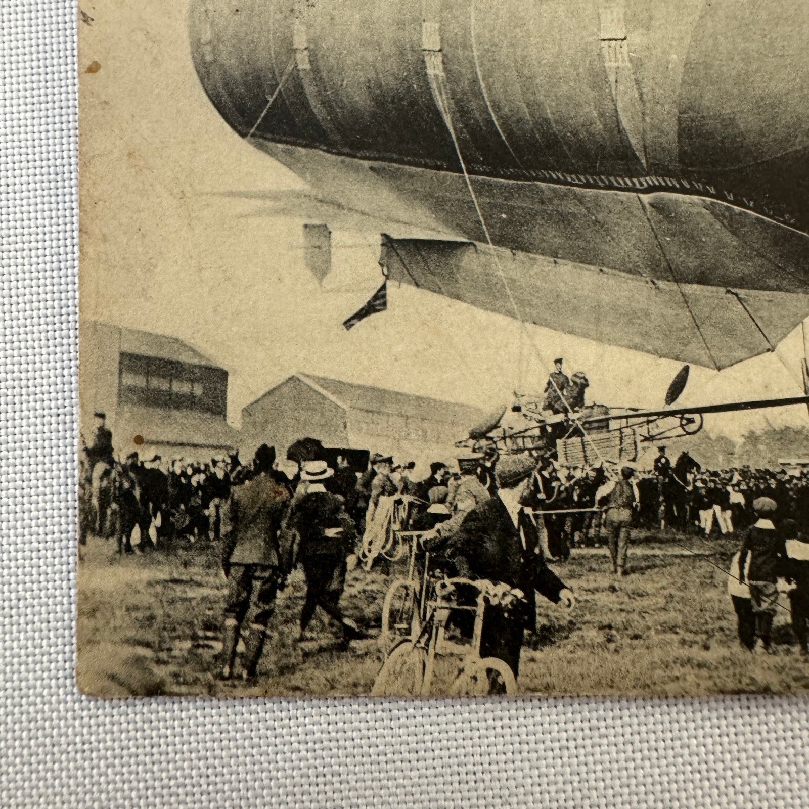 Vintage Zeppelin Airship Dirigible Postcard Post Card French Nulli Secundus