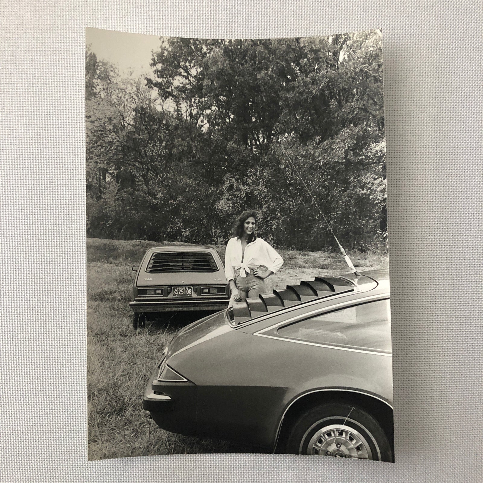 Vintage Car with Model Photo Photograph Lot of 4x Chevrolet Monza +