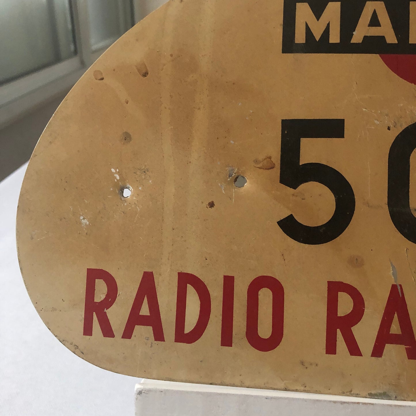 1962 Radio Rallye Car Rally Participant Plate w/ Martini Ad