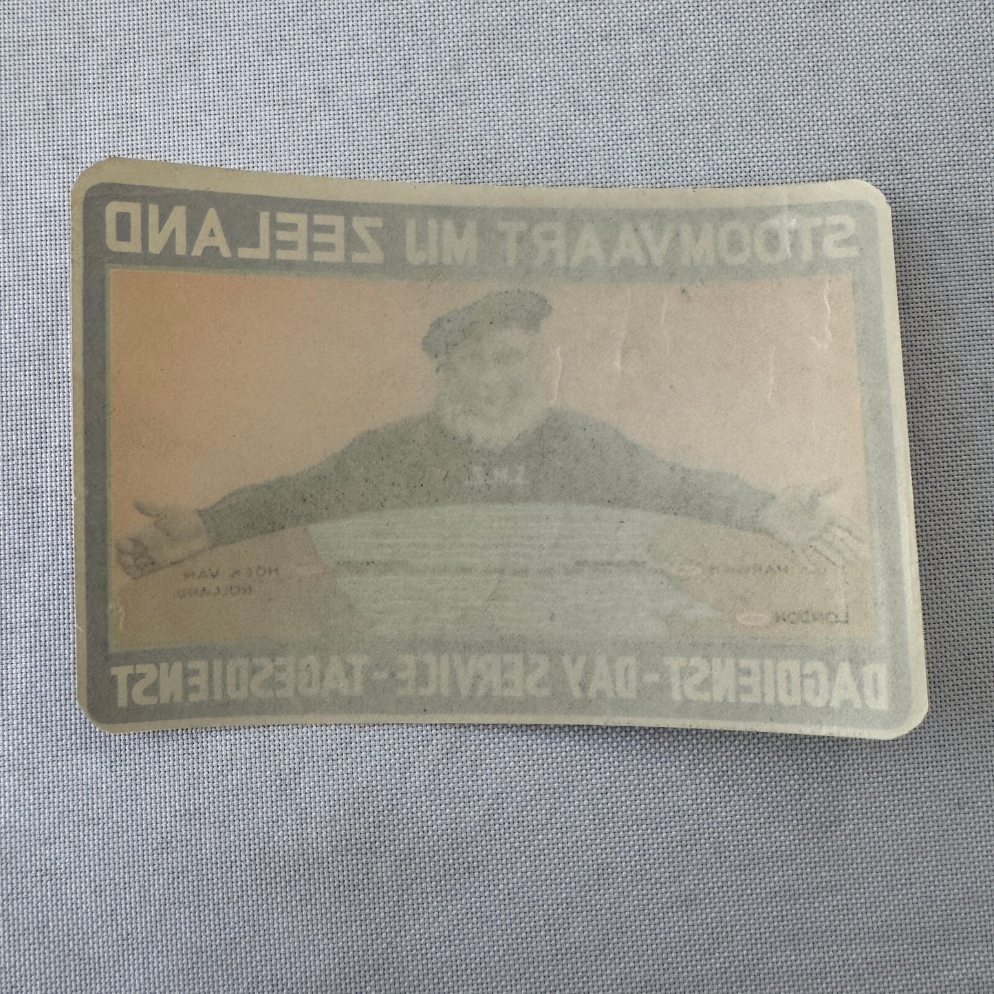 Vintage Travel Luggage Label Dutch Holland Netherlands Steamship Ship Boat ?