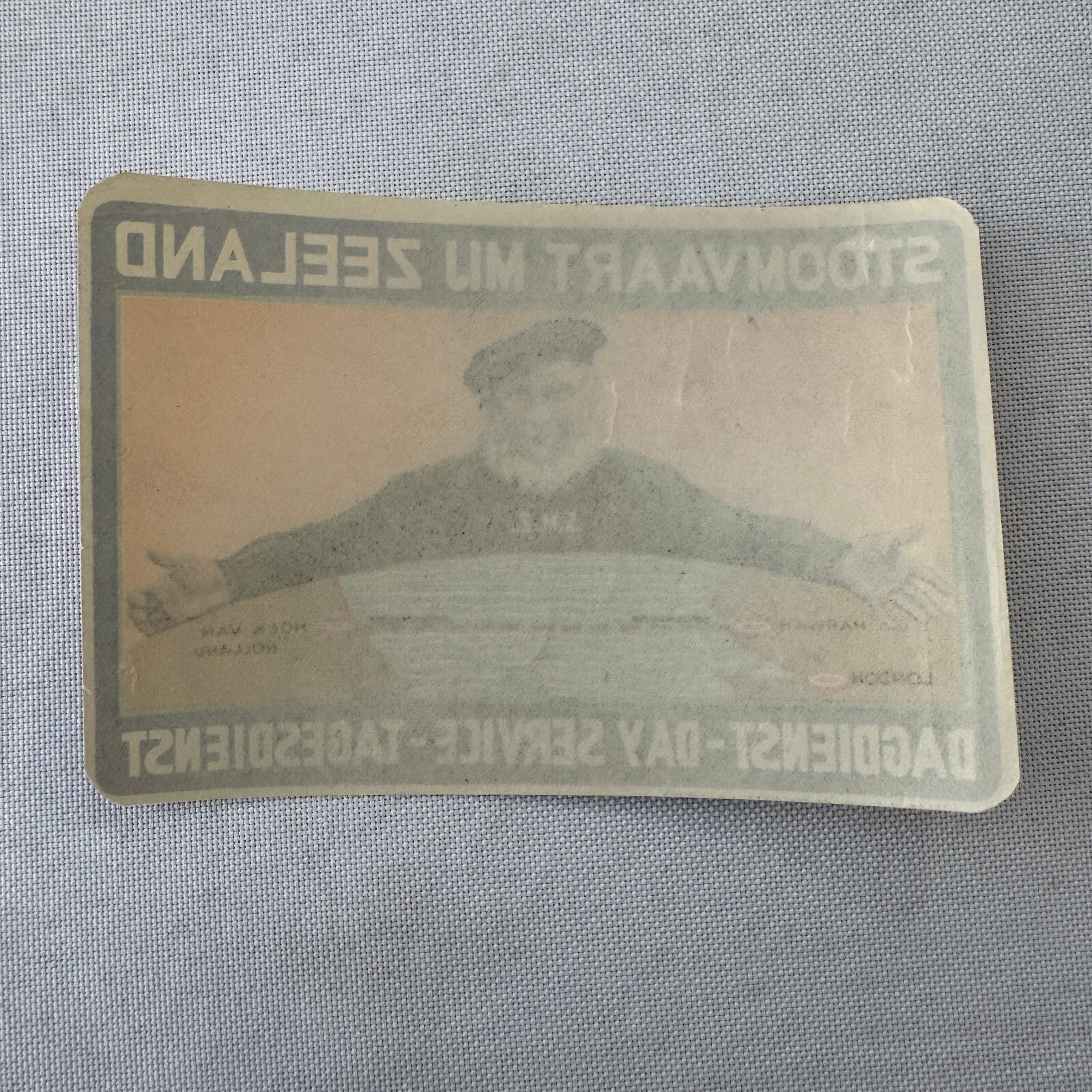 Vintage Travel Luggage Label Dutch Holland Netherlands Steamship Ship Boat ?