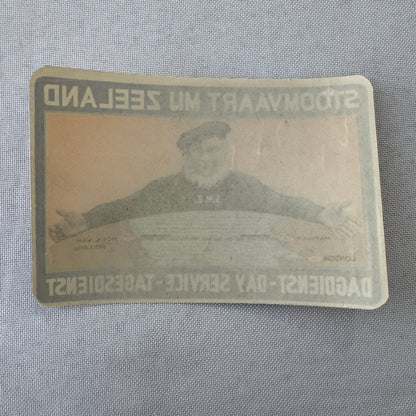 Vintage Travel Luggage Label Dutch Holland Netherlands Steamship Ship Boat ?