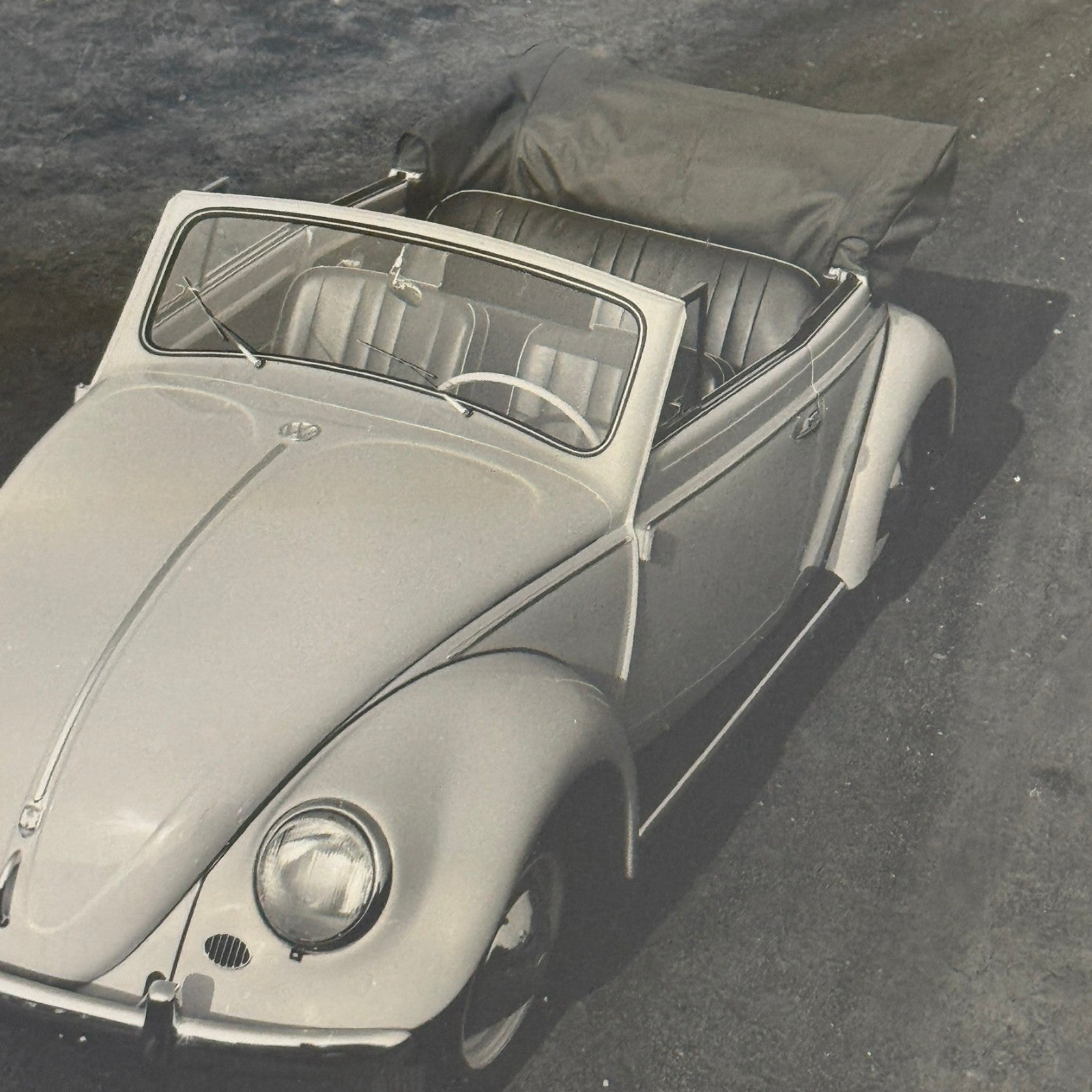 Vintage Volkswagen Beetle Convertible Cabriolet VW Automobile Photo Photograph