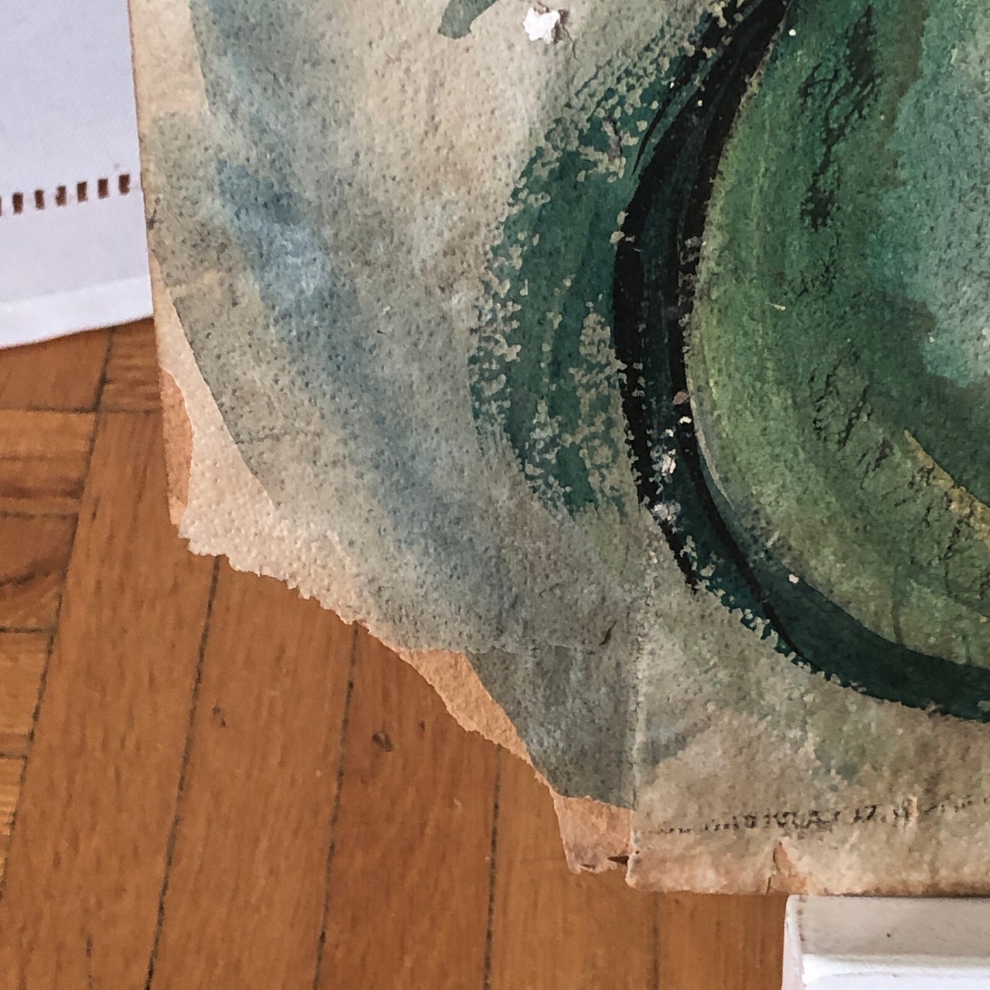 Vintage Painting Art Artwork Artist Arthur E Sudler Buildings Road Water