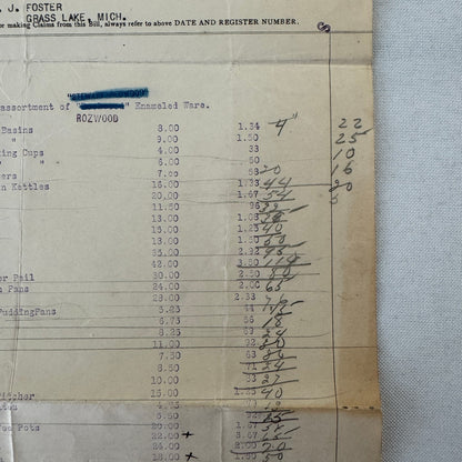 McIntosh Hardware Corporation Cleveland 1908 Receipt Invoice Document Antique