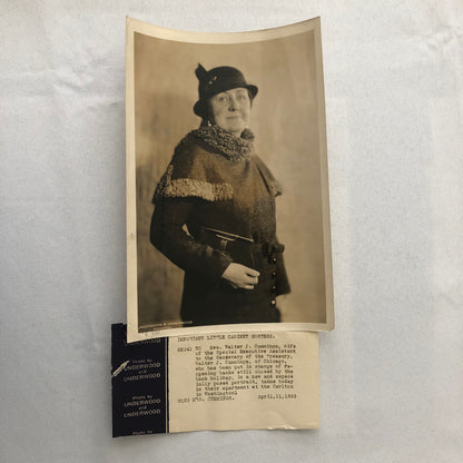 Press Photo Photograph Society Woman Secretary of Treasury Wife 1933