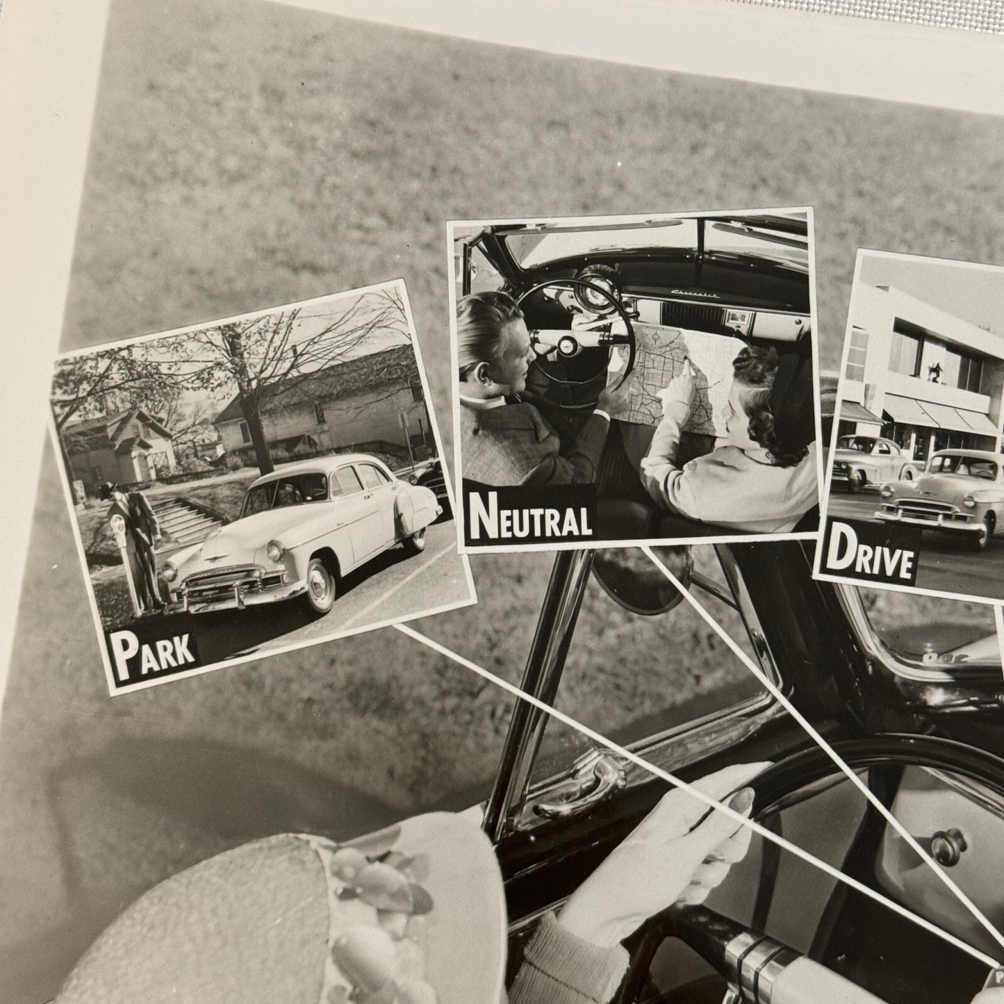 1950 Chevrolet Powerglide Driving Control Factory Press Photo Photograph Vintage