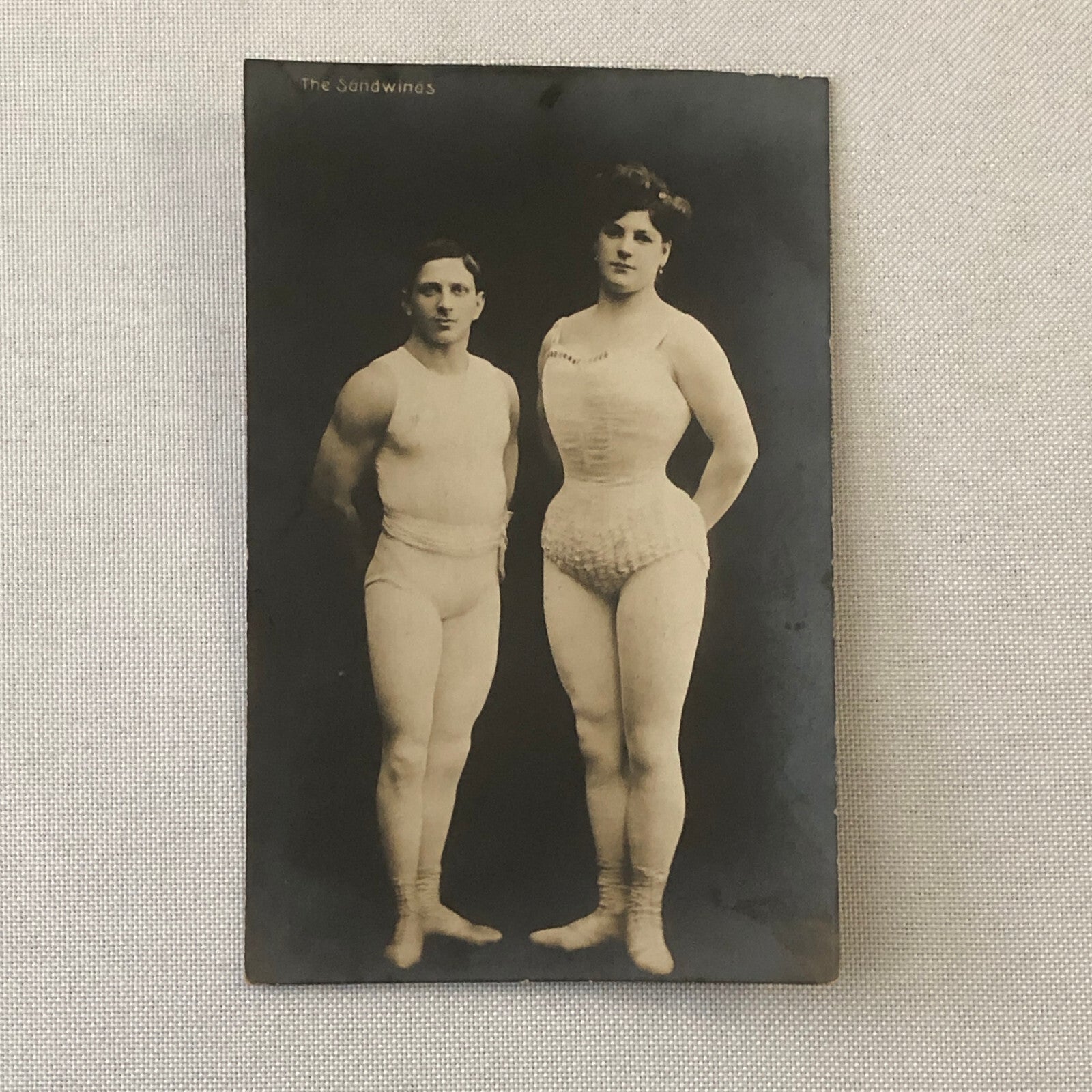 Circus Performer Real Photo Postcard Post Card RPPC The Sandwinas