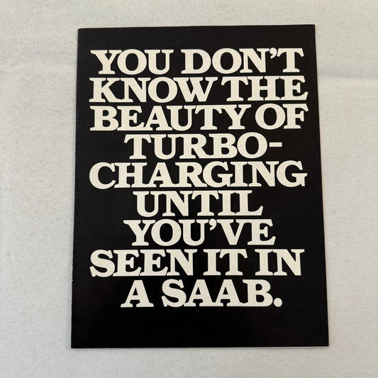 Saab 900 Turbo Car Sales Brochure Catalog Advertising Vintage