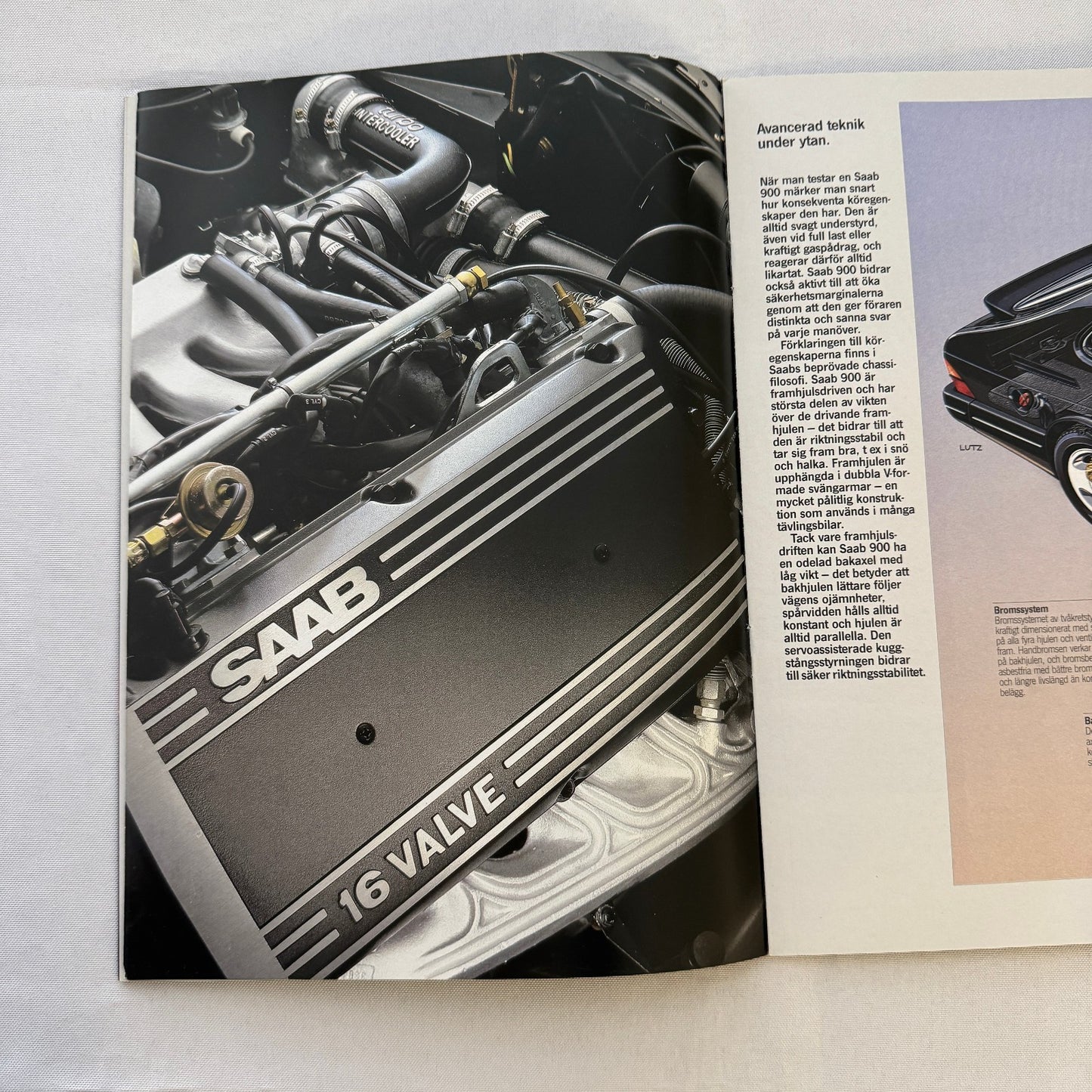 Vintage Saab 900 Cabriolet Saab 900 Turbo 16 Aero Sales Brochure Car SWEDISH