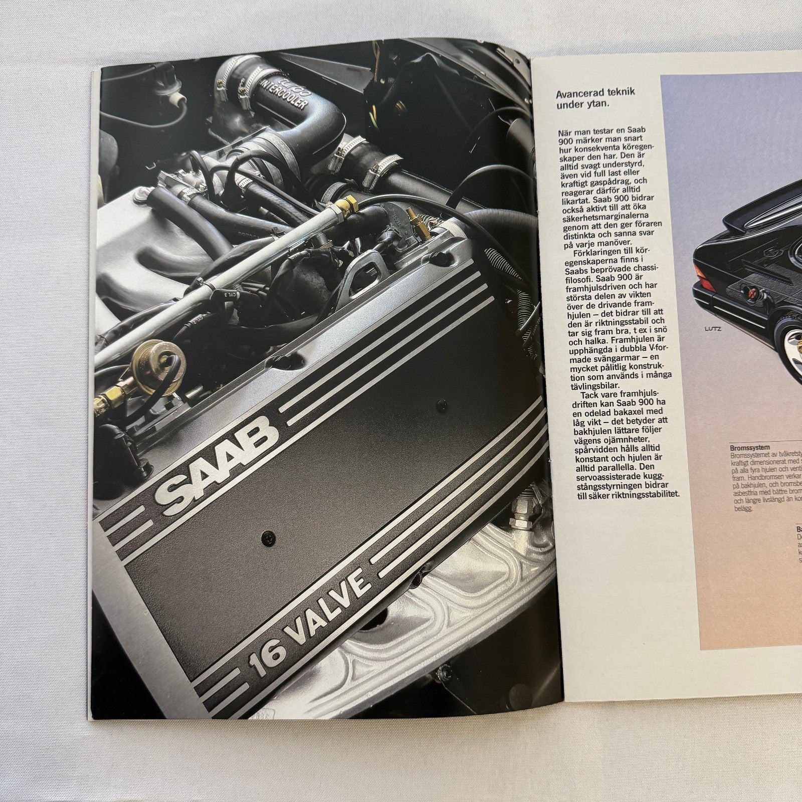 Vintage Saab 900 Cabriolet Saab 900 Turbo 16 Aero Sales Brochure Car SWEDISH