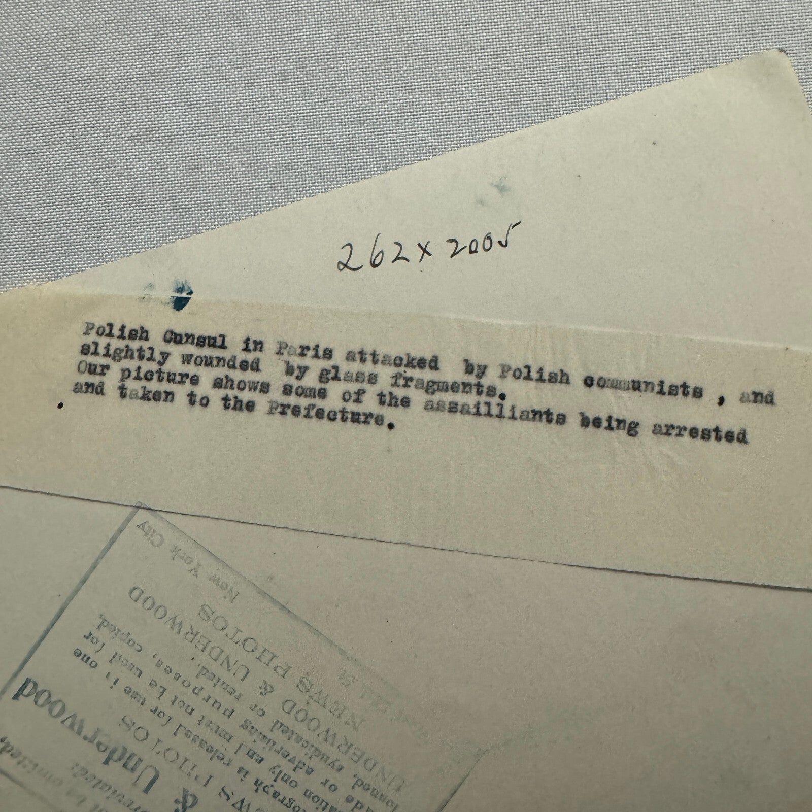 Polish Diplomat Attacked by Communists Arrest Press Photo Photograph Underwood