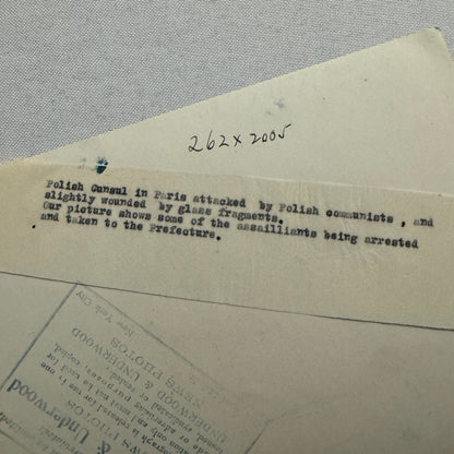 Polish Diplomat Attacked by Communists Arrest Press Photo Photograph Underwood