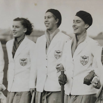 Press Photo Photograph Ulster Women's Field Hockey Team 1933 Underwood
