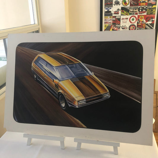 Vintage Concept Car Styling Design Art Illustration Volkswagen VW