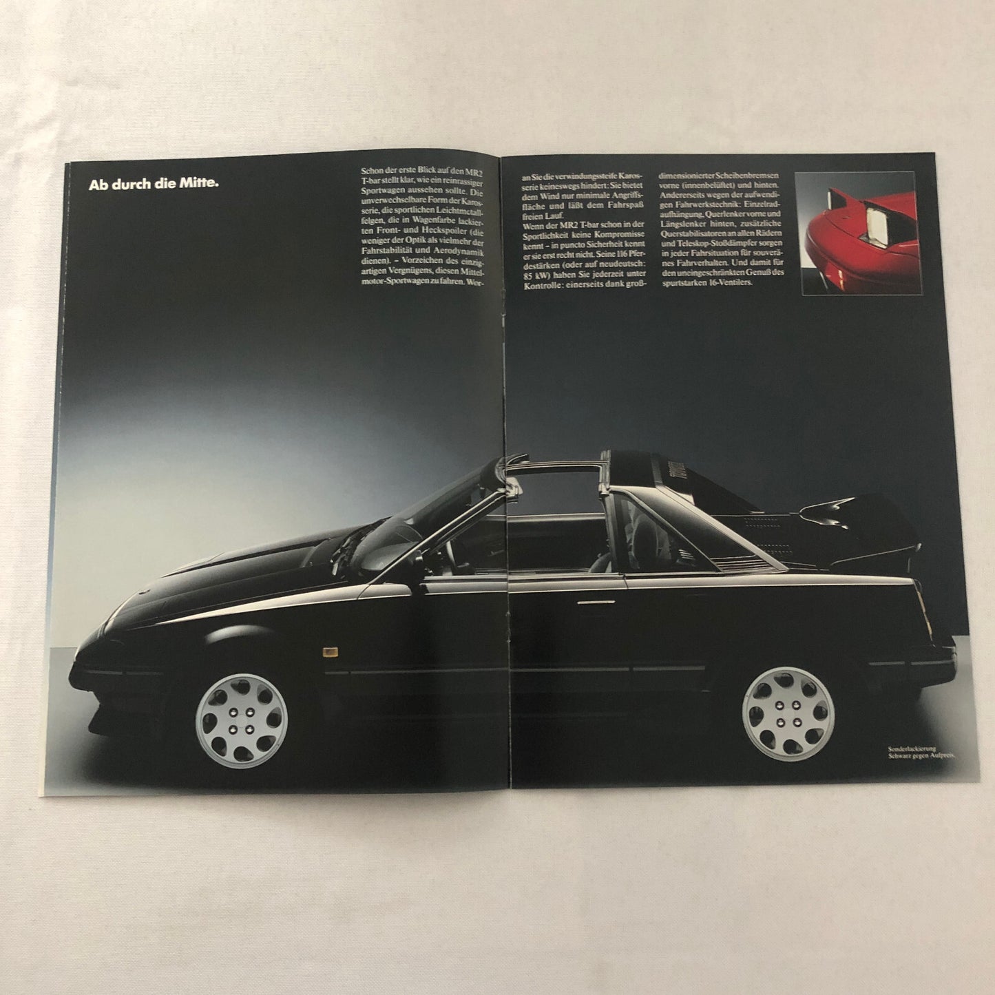 Vintage Toyota MR2 Car Sales Brochure Catalog Advertising GERMAN TEXT