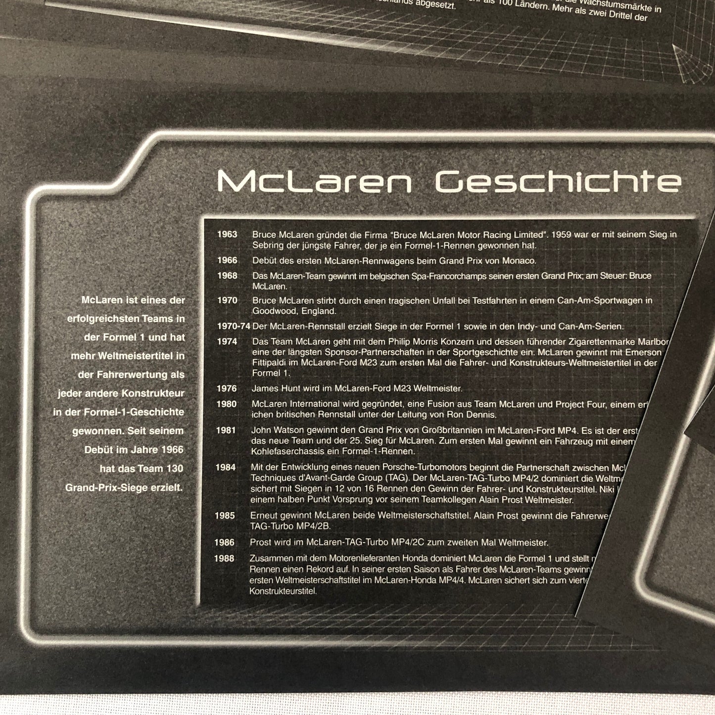 West McLaren Mercedes Press Kit Brochure Photos Mika Hakkinen David Coulthard +
