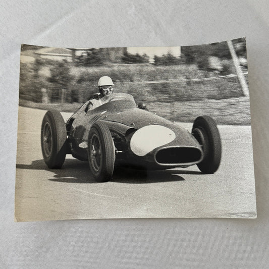 Juan Manuel Fangio in Maserati Racing Car Vintage Press Photo Photograph Print