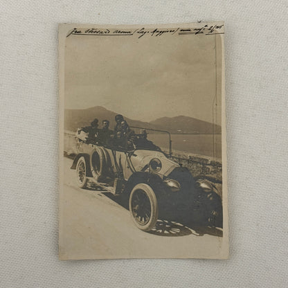 Vintage Photograph Photo People in Antique Automobile Early Car