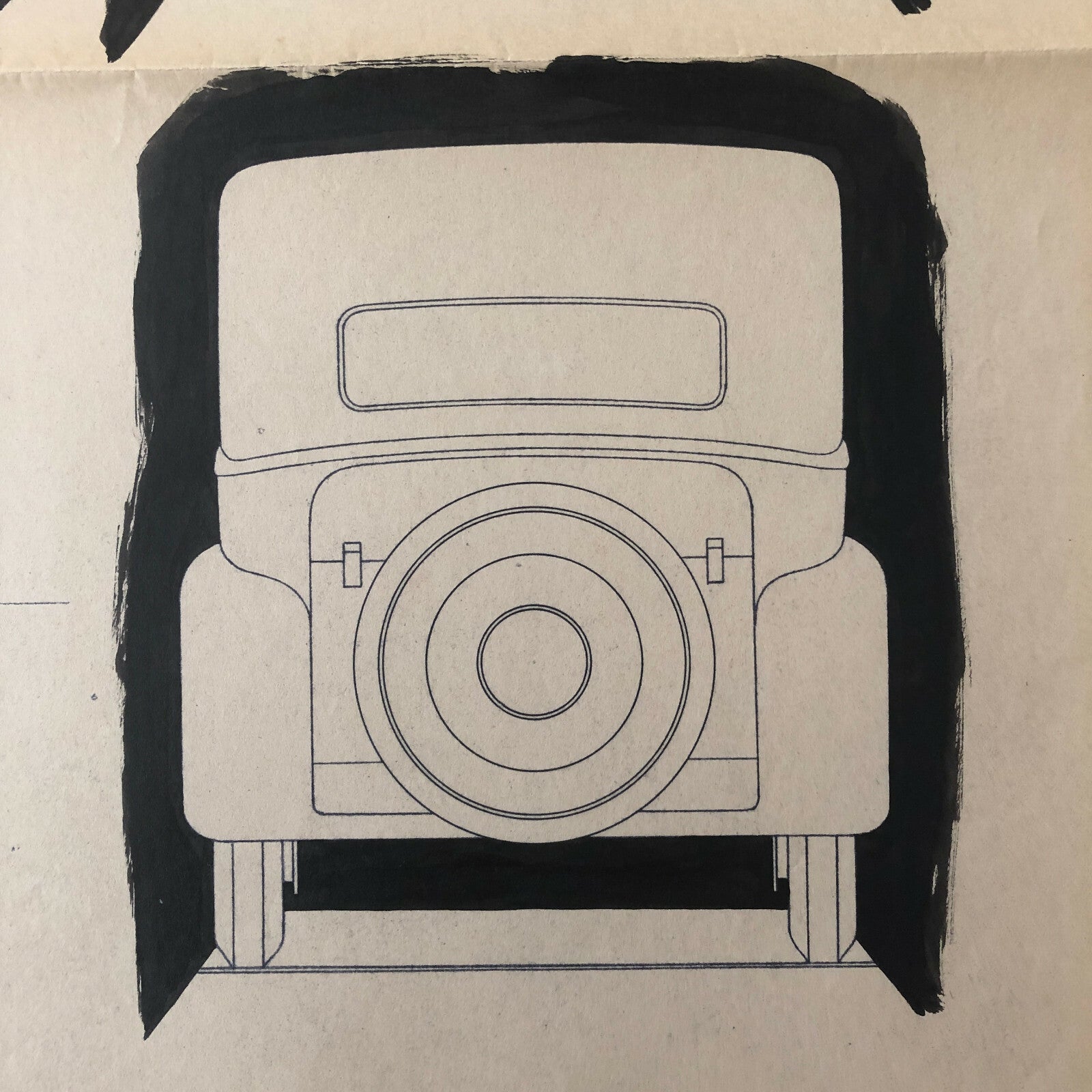 1933 Coachbuilder Car Design Blueprint Rendering Blue Print Coupe Body Style 