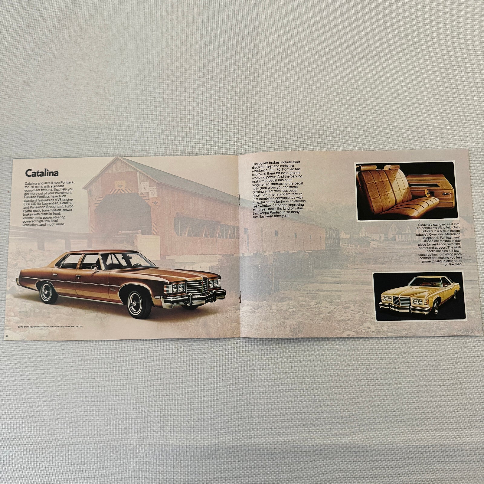 1976 Pontiac Sales Brochure Catalog Parisienne Laurentian Catalina Bonneville +