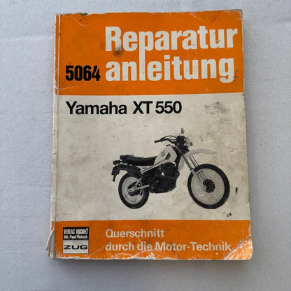Vintage Yamaha XT550 Motorcycle Bike Repair Manual Book XT 550 GERMAN