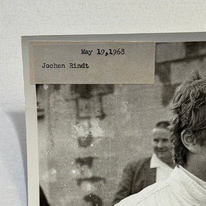 Vintage Racing Photo 1968 Jochen Rindt Racing Driver Motorsport Gulf Racing