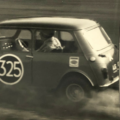 Vintage Austin Mini Racing Car Photo Photograph Print Brands Hatch 1968
