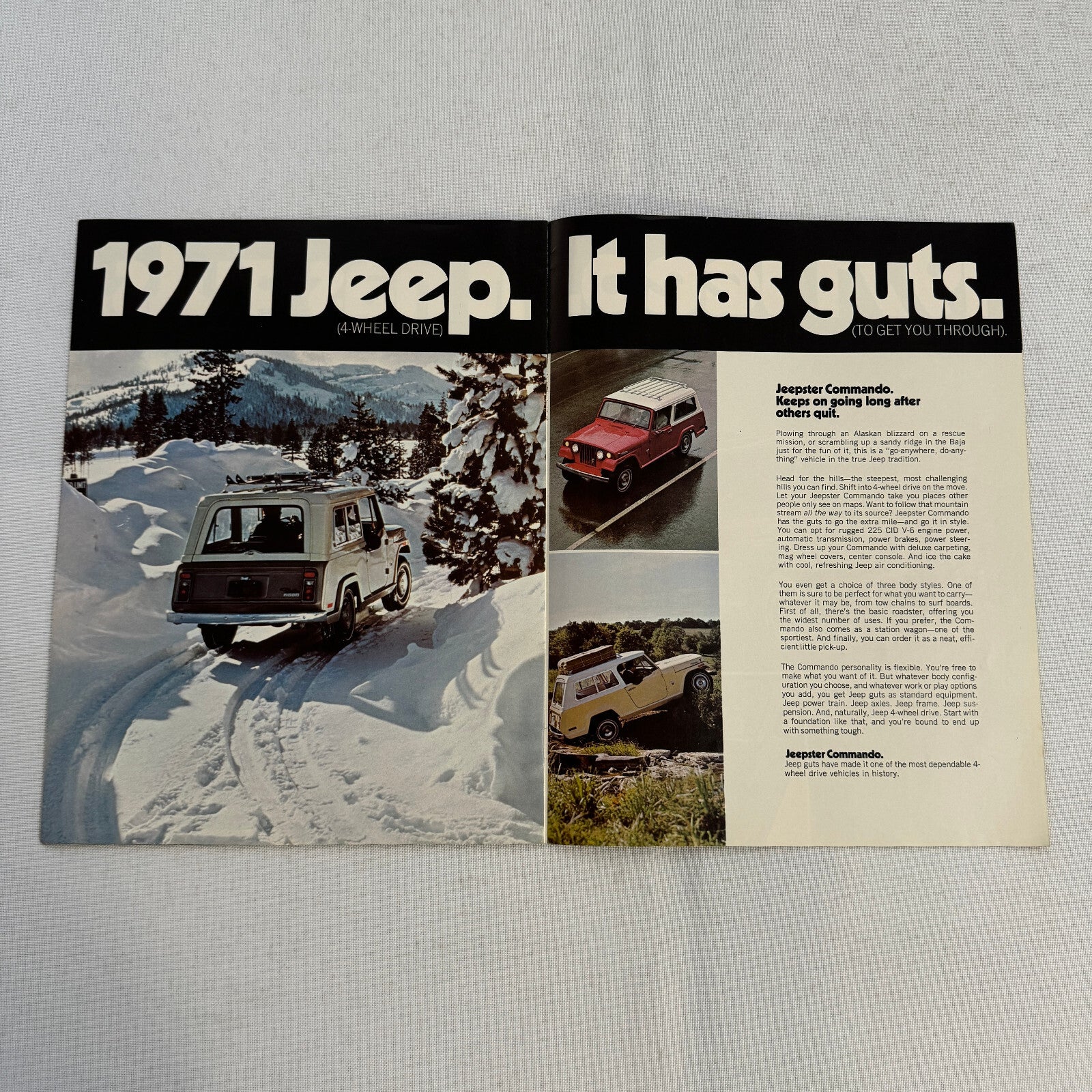 1971 Jeep Sales Brochure Catalog Universal Wagoneer Gladiator Jeepster Commando